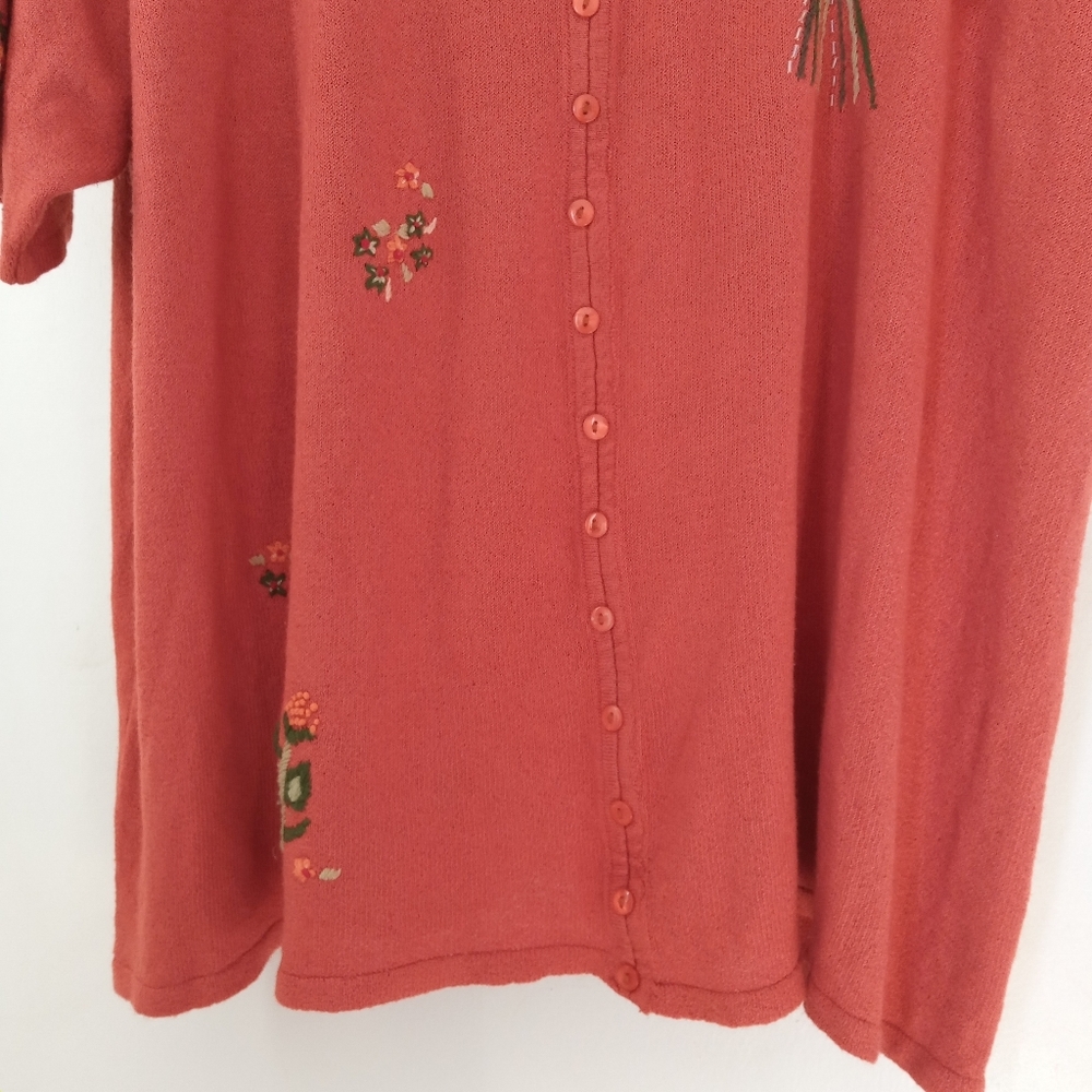 C.S.T. Studio 2X Knit Sweater Embroidered Top - Picture 5 of 13